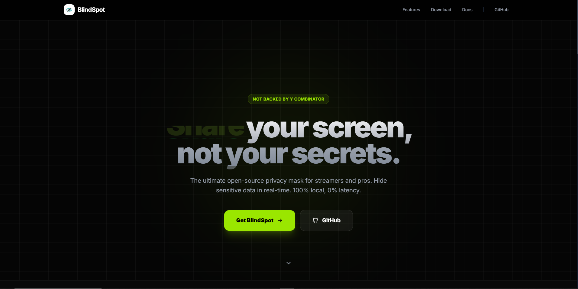 BlindSpot interface preview